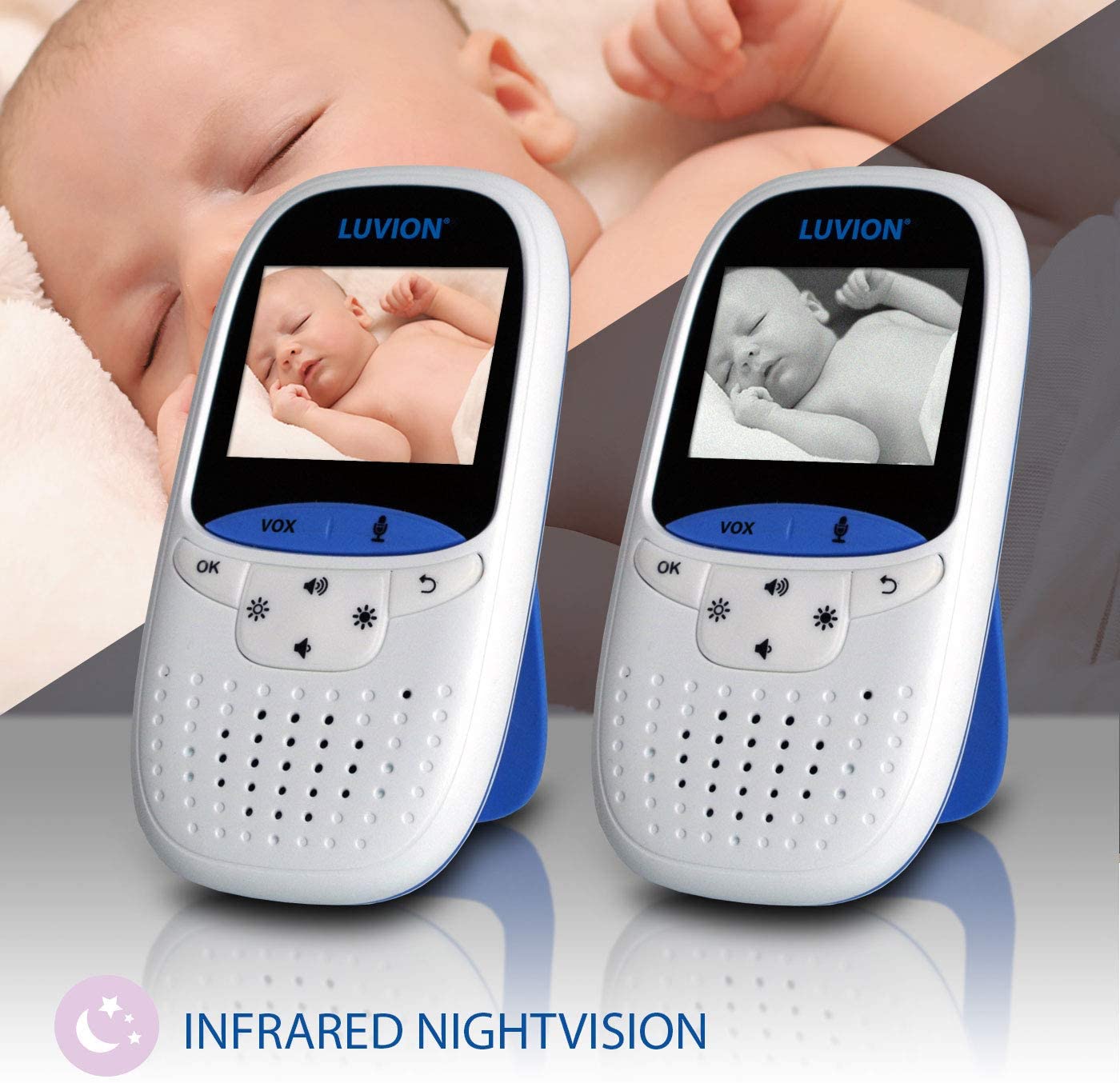 Luvion EASY babycall med kamera og 2" LCD fargeskjerm