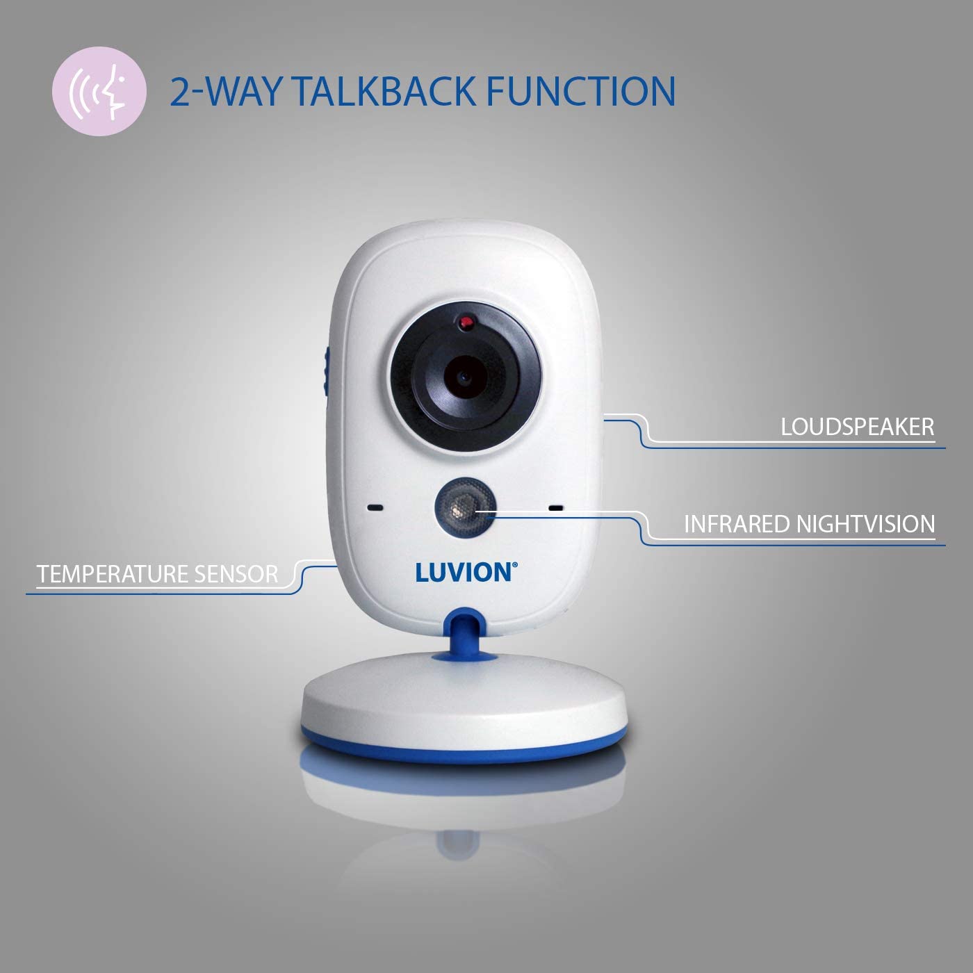 Luvion EASY babycall med kamera og 2" LCD fargeskjerm