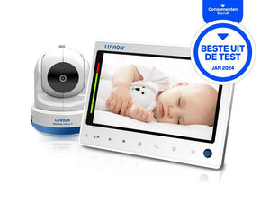 TESTVINNER 2024: Luvion Prestige Touch 3<br /> Babycall med kamera lar deg se og høre babyen din i mørket. 7" skjerm. 300 m rekkevidde frisikt.
