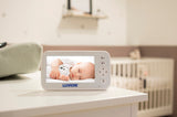 Luvion Icon Deluxe White Edition <br /> Babycall med kamera, 5" LCD fargeskjerm, 300 m rekkevidde frisikt.