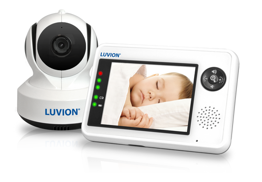 Luvion Essential Bestselgende babycall med kamera i Nederland, 3,5" LCD fargeskjerm, 250 m rekkevidde frisikt